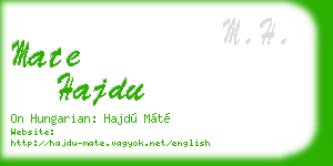 mate hajdu business card