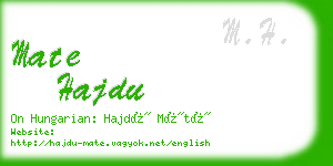 mate hajdu business card